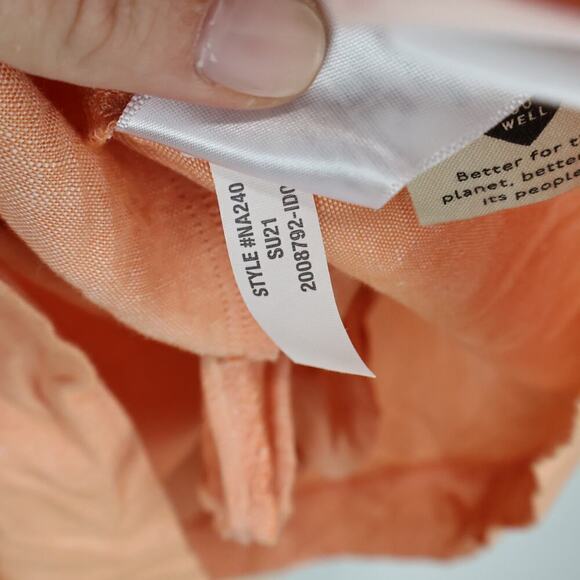 Madewell Linen Blend Allie Square Neck Mini Dress Faded Sunset Size XS - Picture 7 of 8